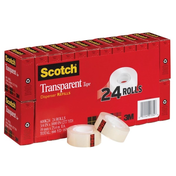 Scotch Scotch 600 Multi-Purpose Photo-Safe Self-Adhesive Tape With 1 In. Core; Pack 24 1369038 - main